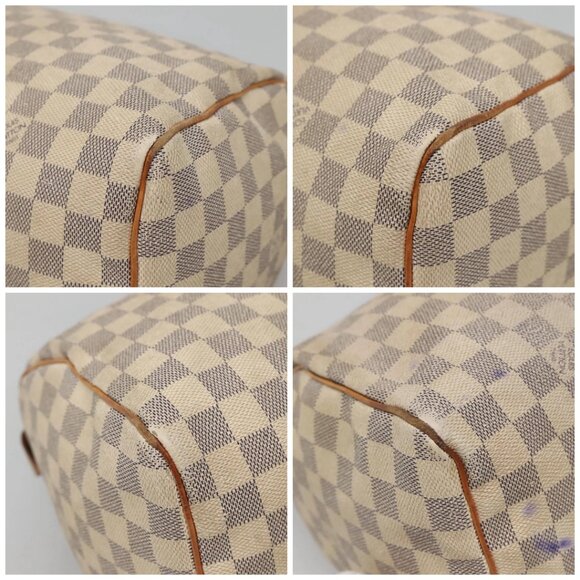 LOUIS VUITTON Damier Azur Speedy 30 Hand Bag N41533 LV Auth 134636 - Picture 15 of 16